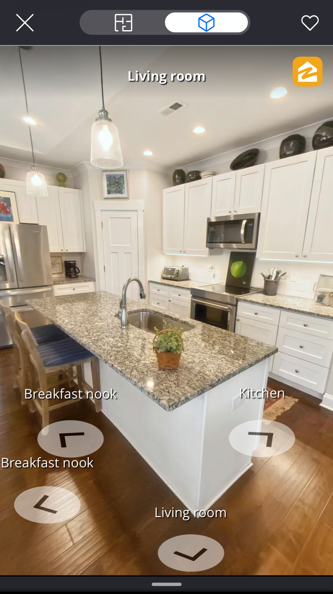 Zillow 3D Home tour exterior screen